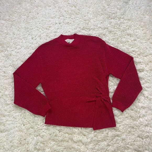 Michelle Mason Ribbed Metallic Wool Twist Sweater - Picture 5 of 8